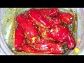 मोटी लाल मिर्च अचार | Moti Lal Mirch Ka Achar - Red Chilli Pepper Pickle Recipe in Hindi