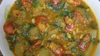 চিংড়ি মাছ দিয়ে চালকুমড়া বা জালিকুমড়া। Shrimp with Ash gourd curry