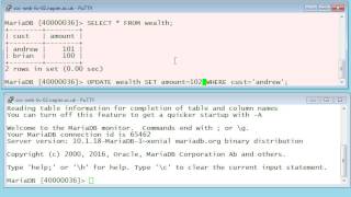 SQL Transactions - begin, dirty reads