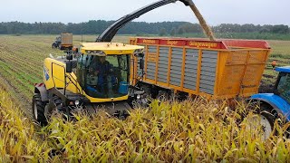 Maïs hakselen met New Holland FR 500 en inslurven. Gebr.Jansen.com