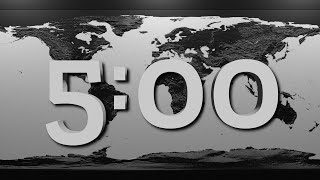 5 Minute Countdown Timer - World Map