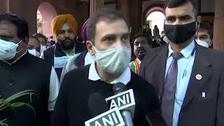 Lakhimpur issue: Shri Rahul Gandhi addresses the media in Parliament House