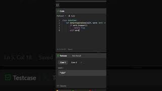 Leetcode: 520. Detect Capital #shorts #short #ytshorts #coding #pythonlearning #programminglanguage