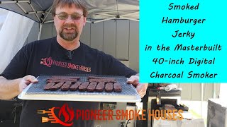 Smoked Hamburger Jerky in the Masterbuilt MB20060321 40-inch Digital Charcoal Smoker