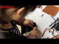 handmaking a genuine leather cellphone case for samsung by hiramberon weave leather