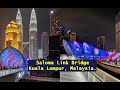 A walk across the Saloma Link Bridge in Kuala Lumpur city of Malaysia.