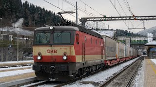 TRENI MERCI SULLA NEVE TRA ITALIA E AUSTRIA: STAZIONE DI TARVISIO BOSCOVERDE parte 8