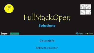 FullStackOpen | Part 1 | CourseInfo | Exercise 1.1b