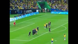 BRAZIL VS GERMANY 1:0 NEYMAR FREEKICK