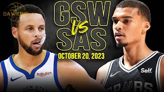 Golden State Warriors vs San Antonio Spurs Full Game Highlights | October 20, 2023 | FreeDawkins