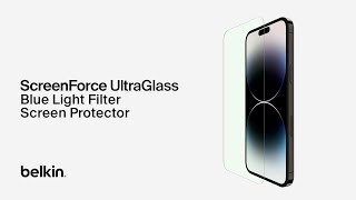 Belkin ScreenForce UltraGlass Blue Light Filter Screen Protector for iPhone