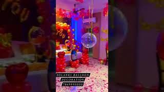 Solanki balloon decoration Indore birthday party room decorations and pyro light call me 7049993333