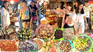 Mouthwatering Cambodian Street Food - Delicious Khmer Food Dinner @ Market in Phnom Penh Of Cambodia