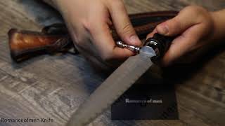 The Cross Damascus Steel Fixed Blade