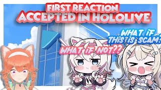 First time reaction FUWAMOCO got accepted in Hololive