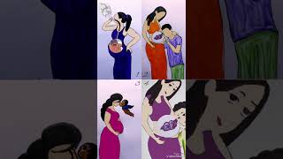 Your mother 4 deep meaning video about pregnancy mom part 99#art #viralvideo $#shortsvideo #drawing