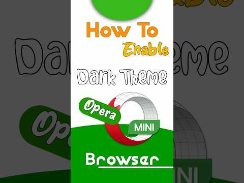 Cómo habilitar el tema oscuro en Opera Mini