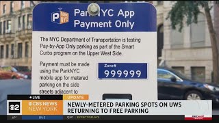 NYC restoring free parking spots on Upper West Side