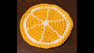 Tuesday Tidbits: Let's Crochet a Citrus Slice Coaster: LEFT handed