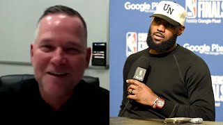 Michael Malone Mocks Lebron James After Saying hes Considering Retirement! Lakers Nuggets Pat McAfee