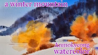 ▪︎a winter mountain/Anmokyeong watercolor