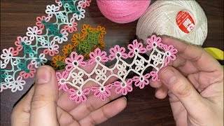 Tatting lace design tutorial ❤️shuttle tatting.