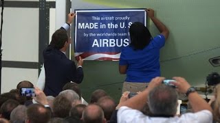 Taking aim at Boeing, Airbus opens first US plant