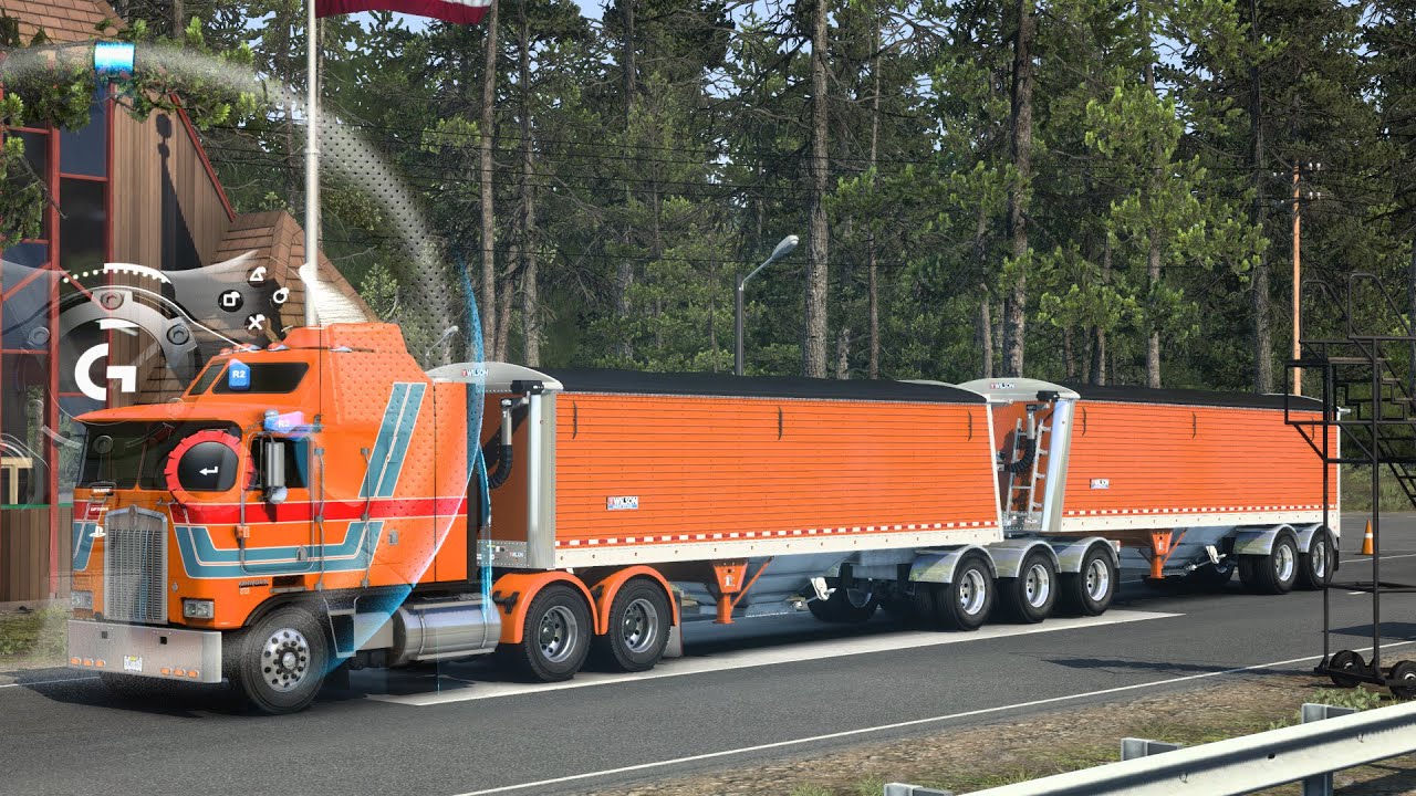 The Kenworth K100 And Hauling Grain With The B-train Wilson Grain ...