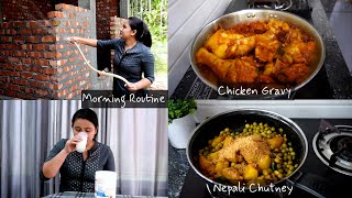 Early morning routine of a homemaker | Chicken Curry recipe | Productive morning