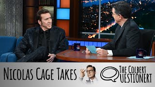Nicolas Cage Takes The Colbert Questionert