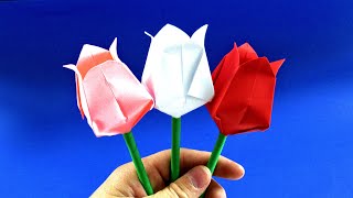 Цветы из бумаги как сделать тюльпан из бумаги своими руками Paper flowers