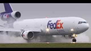 Wet Runway! Water Spray Landings at Paris Charles de Gaulle [4K]