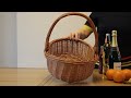 prestige wicker basket with handle