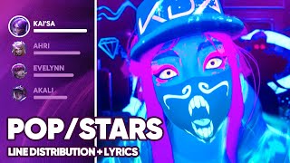 K/DA - POP/STARS ft. Madison Beer, (G)I-DLE, Jaira Burns (Line Distribution + Lyrics )