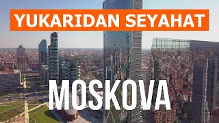 Drone'dan Moskova | 4k videosu | Rusya, Moskova yukarıdan