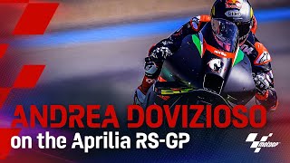 Andrea Dovizioso on board the Aprilia! 👀