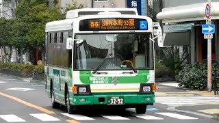 2021.03.16 高槻市営バス 日野 レインボーII SDG-KR290J1 J-BUS ノンステップバス 大阪200か32-92 大阪200か32-94 JR高槻駅南バス停付近