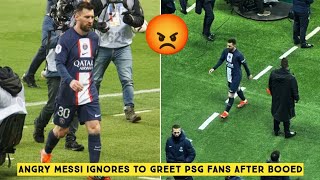😡 Angry Messi ignores to greet PSG Fans and walks straight down the tunnel after PSG Fans BOOED Him