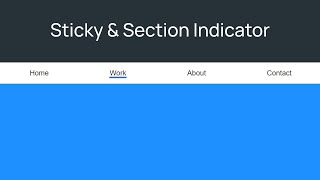 Animated Navigation with Intersection Observer | HTML, CSS, JavaScript