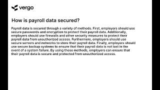 Securing Payroll Data: A YouTube Guide