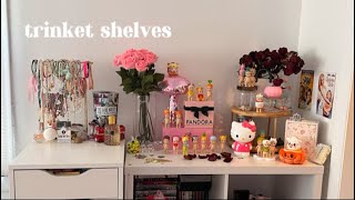 explaining my trinket shelves 🩷