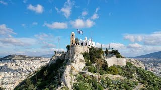 Athens Viewpoint Review — Lycabettus Hill & St. George Church History” and Greek mythology