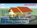 Desain Rumah Minimalis 7x9 Meter | 3 Kamar Tidur