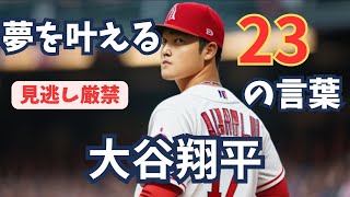 【見逃し厳禁】夢に向かっている方必見!!　大谷翔平の夢を叶える２３の言葉