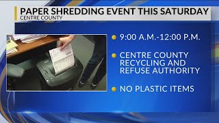 Free paper shredding event happening in Centre County