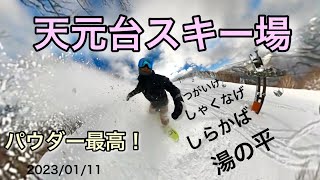 【天元台スキー場】つがもり　しゃくなげ　しらかば　湯の平　全コース　2023/01/11