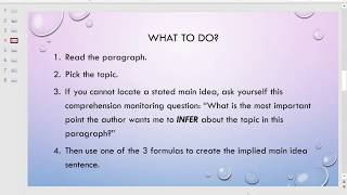 Chapter 5: Formulating the Implied Main Idea Video #2