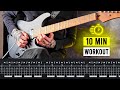 10 MIN PICKING CONTROL WORKOUT - string skipping, timing, alternate picking & more