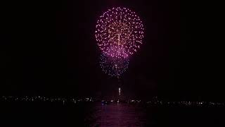 Watching fireworks on the ship to Miyajima (Hiroshima, Japan) 2017 宮島水中花火大会 船から