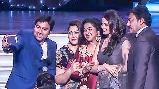 Chiranjeevi, Sridevi, Kushboo And Radhika Selfie Moments At SIIMA